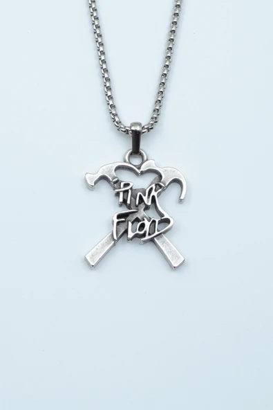 Pink Floyd Gümüş Kaplama Örme Zincir Kolye