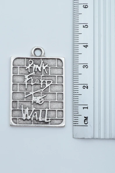Pink Floyd The Wall Gümüş Kaplama Örme Zincir Kolye - Resim 3