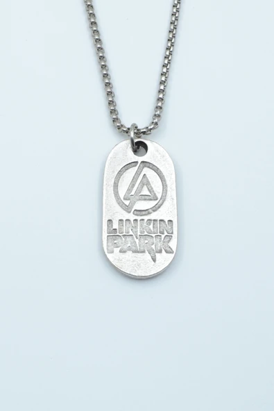 Linkin Park Gümüş Kaplama Örme Zincir Kolye