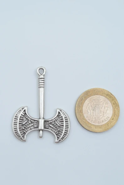 Balta Gümüş Kaplama Örme Zincir Kolye - Resim 4