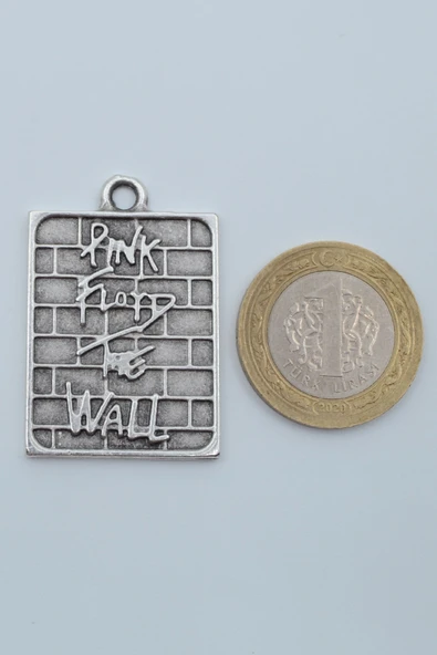 Pink Floyd The Wall Gümüş Kaplama Örme Zincir Kolye - Resim 4