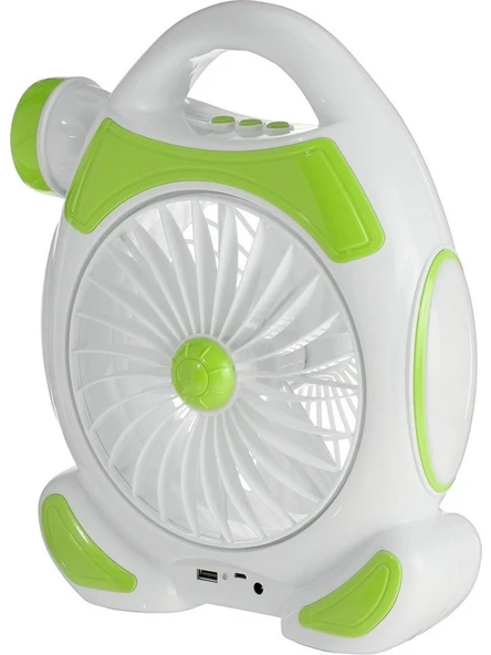 Çok Fonksiyonlu USB Şarjlı Fener + Fan - 3