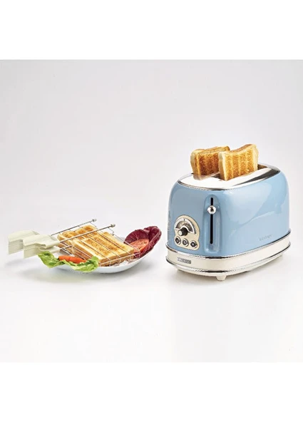 Ariete Vintage Mavi Ekmek Kızartma Makinesi - Resim 3