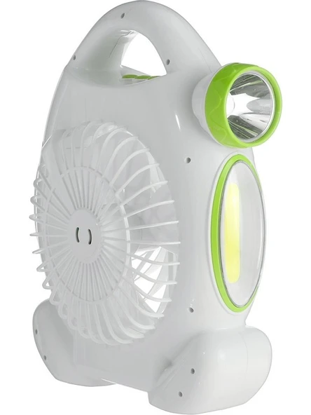 Çok Fonksiyonlu USB Şarjlı Fener + Fan - 4