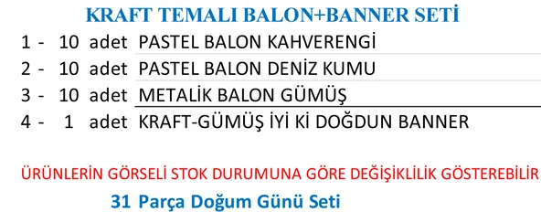 KRAFT TEMALI BALON+BANNER SETİ - Resim 3