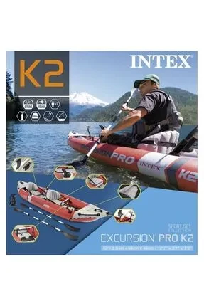 Intex Excursion Pro Kayak K2 Çift Kişilik Şişme Kano Set - 5