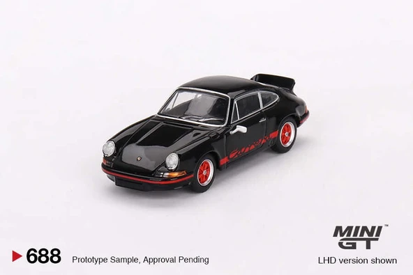 Mini GT 688 Porsche 911 Carrera RS 2.7 Black with Red Livery
