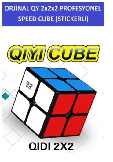QY 2X2 STICKERLI PROFESYONEL SPEED CUBE  -RUBIK 2X2 ZEKA SABIR KÜPÜ