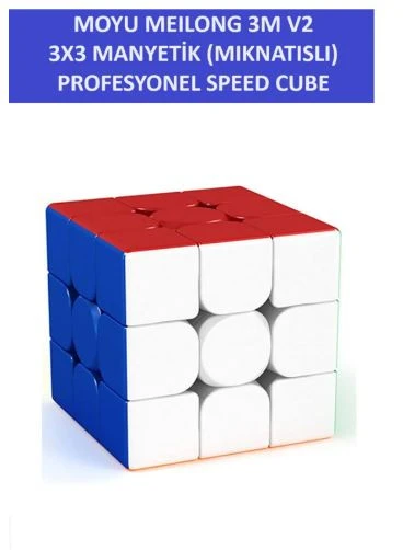 MOYU 3M V2 3x3 MIKNATISLI Stickersız Manyetik Zeka Küpü - Profesyonel Speed Cube - Sabır Küpü - - 5