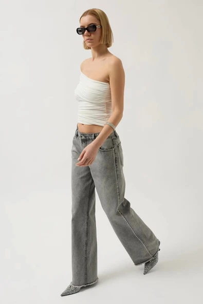 Taş Şerit Detaylı Jean