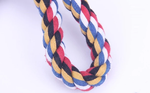 Düğümlü Renkli Diş İpi Köpek Oyuncağı 57 cm - 3