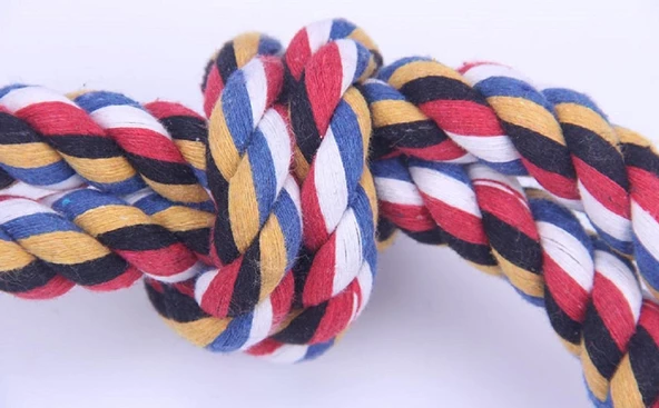 Düğümlü Renkli Diş İpi Köpek Oyuncağı 57 cm - 4