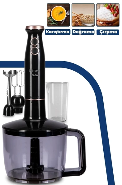 Goldmaster GM-7273 Bestmax Siyah Gold 1500 W Blender Seti