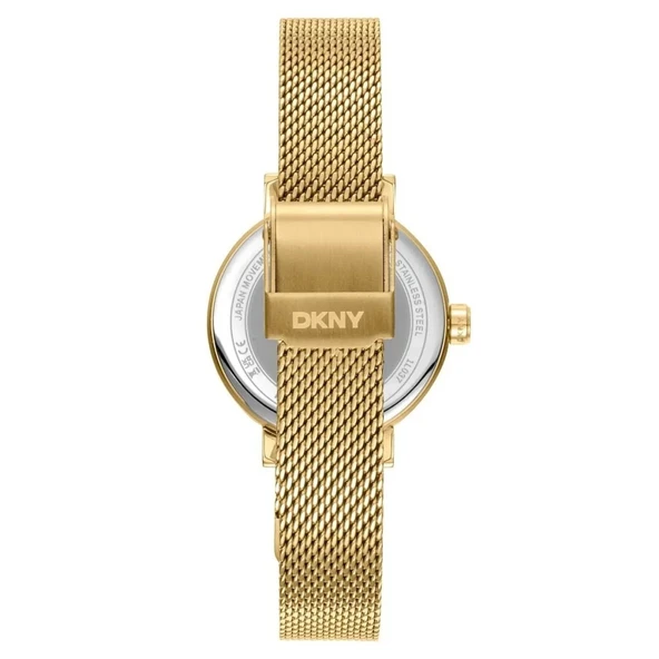 DKNY DK1L037M0035 ALTIN KAPLAMA HASIR KORDON KADIN KOL SAATİ - 3