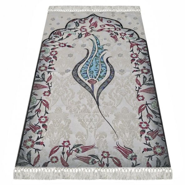 Hediyelik Seccade, Tablo, İnci Tesbih, Süslemeli Asetat Kutulu (30×18) Set-Lacivert - 2
