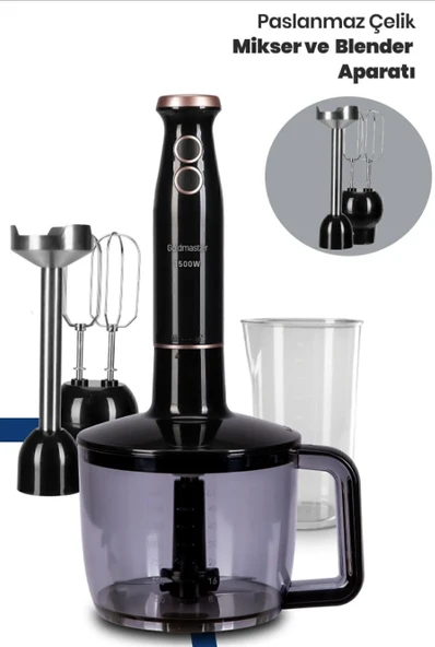 Goldmaster GM-7273 Bestmax Siyah Gold 1500 W Blender Seti - 5