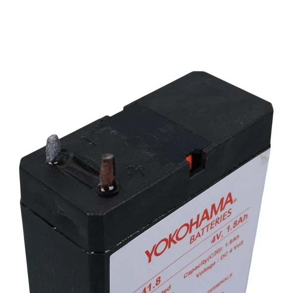 YOKOHAMA YH-41.8 4 VOLT - 1.8 AMPER KURU AKÜ (50 X 76 X 22 MM) (4172) - 4