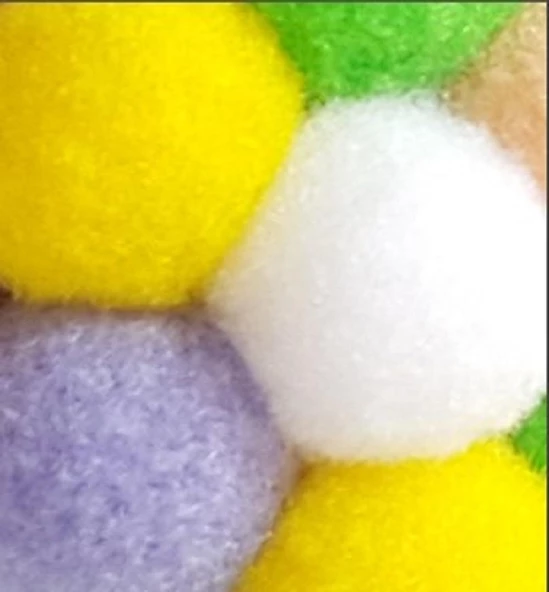 Renkli Ponpon Top Kedi Oyuncağı 7 cm - Resim 4