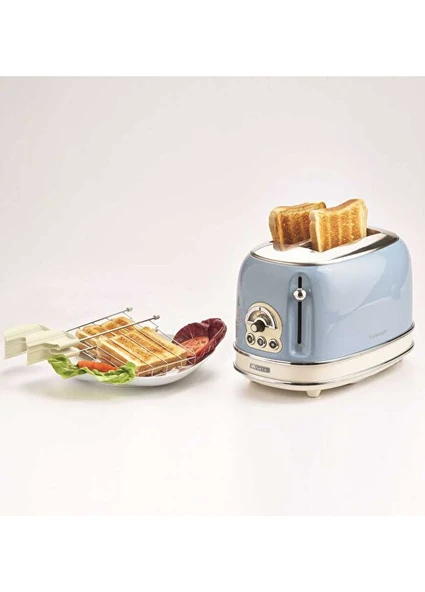 Ariete Mavi Vintage Ekmek Kızartma Makinesi - Resim 2