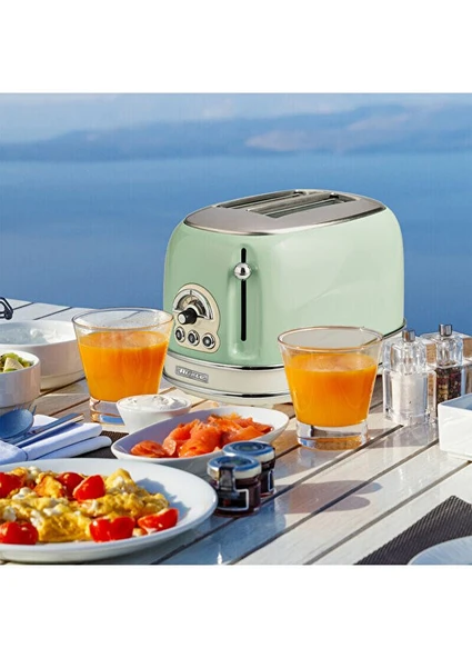 Ariete Vintage Yeşil İki Dilim Ekmek Kızartma Makinesi - Resim 4