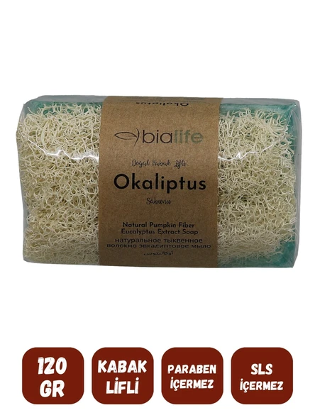 Doğal Kabak Lifli OKALİPTUS Özlü Doğal Sabun (120 Gr) - Bialife - 2