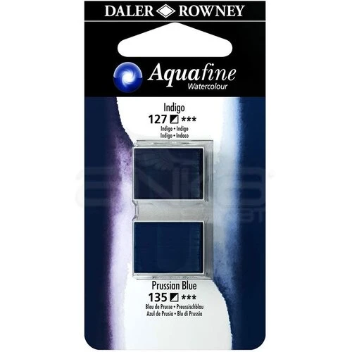 Daler Rowney Aquafine Sulu Boya Tablet 2 li Indıgo/Prussıan Blue ürün görseli 1