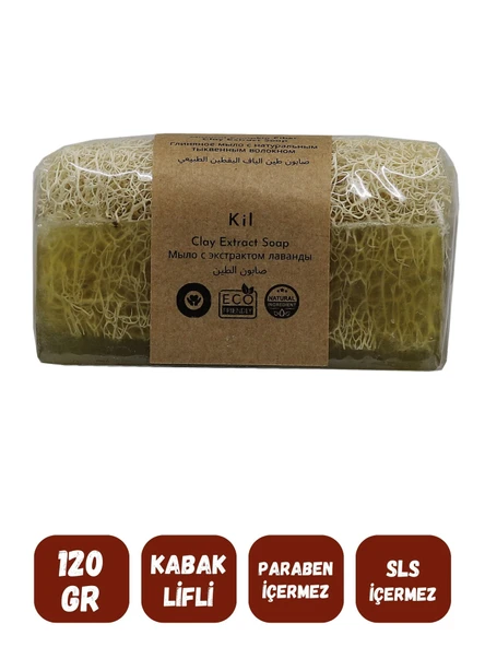 Doğal Kabak Lifli KİL Özlü Doğal Sabun (120 Gr) - Bialife - 3