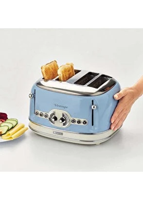 Ariete Vintage 4 Dilim Mavi Ekmek Kızartma Makinesi - 6