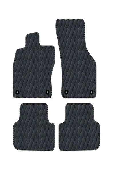 BMW X 5 F15 2014 - 2018  Uyumlu Siyah Dikişli Siyah Deri Paspas - Resim 2