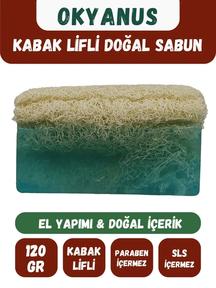Doğal Kabak Lifli OKYANUS Özlü Doğal Sabun (120 Gr) - Bialife