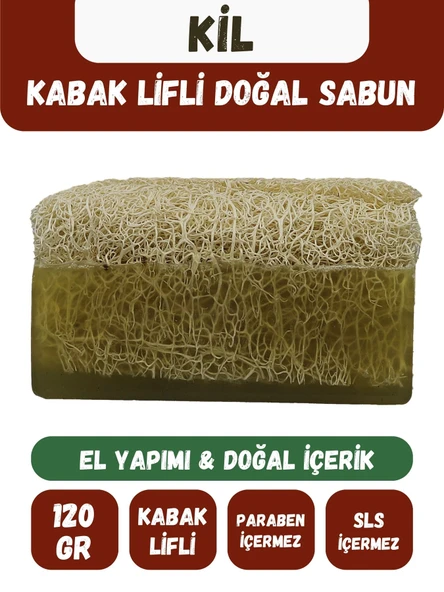 Doğal Kabak Lifli KİL Özlü Doğal Sabun (120 Gr) - Bialife