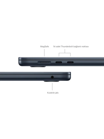MacBook Air M3 Çip 8GB 256GB SSD macOS 15" Taşınabilir Bilgisayar Gece Yarısı MRYU3TU/A - 7