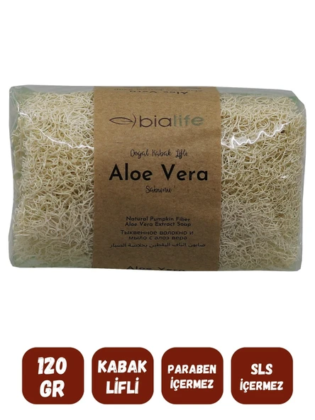 Doğal Kabak Lifli ALOE VERA Özlü Doğal Sabun (120 Gr) - Bialife - 2