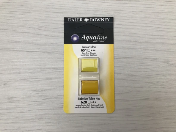Daler Rowney Aquafine Tablet Sulu Boya 2 li Lemon Yellow / Cadmium Yellow Hue ürün görseli 1
