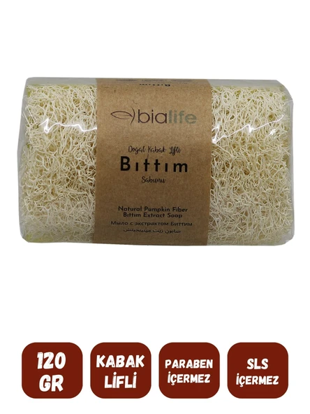 Doğal Kabak Lifli BITTIM Özlü Doğal Sabun (120 Gr) - Bialife - 2