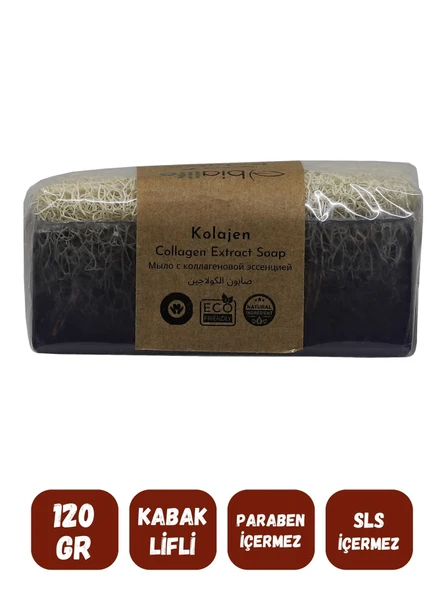 Doğal Kabak Lifli KOLAJEN Özlü Doğal Sabun (120 Gr) - Bialife - 3