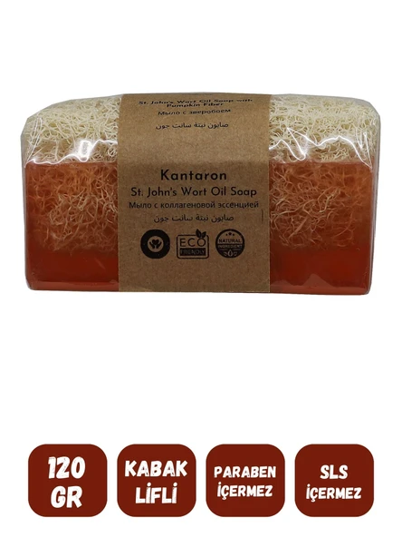 Doğal Kabak Lifli KANTARON Özlü Doğal Sabun (120 Gr) - Bialife - 3