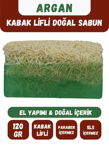 Doğal Kabak Lifli ARGAN Özlü Doğal Sabun (120 Gr) - Bialife