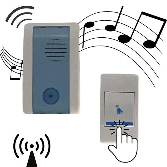 Wireless Bağlantılı Ev, Ofis, Daire Veya Bahçe Kapıları İçin Kablosuz Kapı Zili - 4