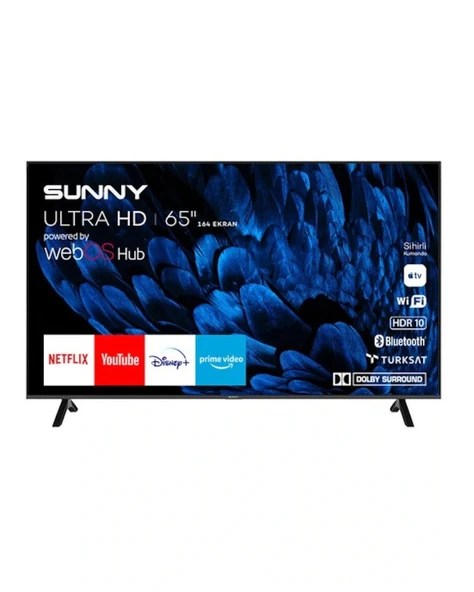 Sunny SN65FMN252 Frameless 4K Ultra HD 65" 165 Ekran Uydu Alıcılı webOS Smart LED TV