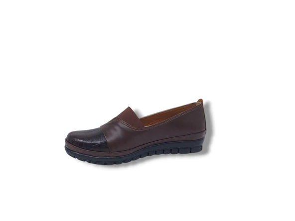 Zerhan 1100 Kadın Koyu Kahve Günlük Kullanım Comfort Ayakkabı - 3