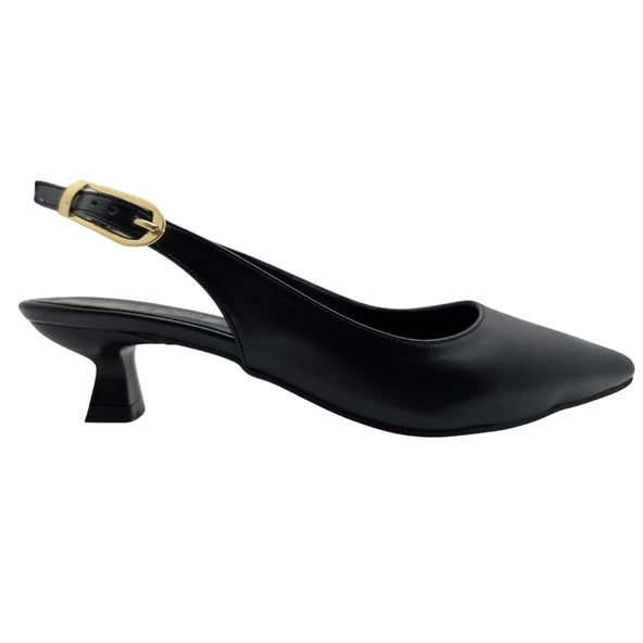 Josiane | Kadın Arkası Açık Kısa Topuklu Stiletto - Resim 3