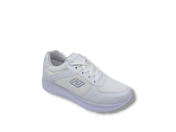 Parley 916 Kadın Beyaz Yürüyüş Koşu File Dolgu Taban Spor Ayakkabı - Resim 4