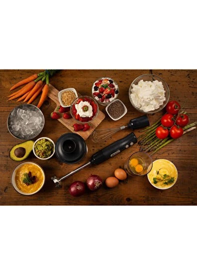 Ariete Breakfast Siyah 700W Paslanmaz Çelik El Blender Seti - 5