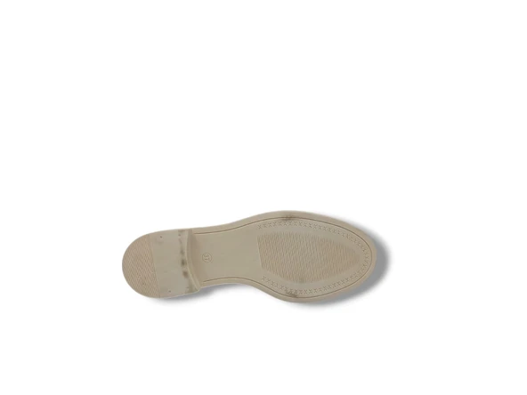 Zerhan 307 Kadın Krem Tokalı Loafer Ayakkabı - 5