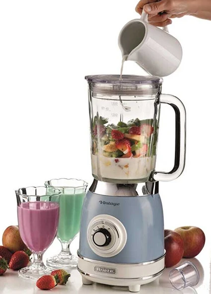Ariete Vintage Mavi 1000W Blender - Resim 3