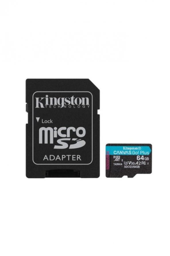Kingston 64gb Microsd Canvas Go PLUS Hafıza Kartı U3 Sdcg3/64gb