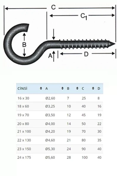 Ennalbur BA24175 24X175 Açık Piton 10 Adet - Resim 2