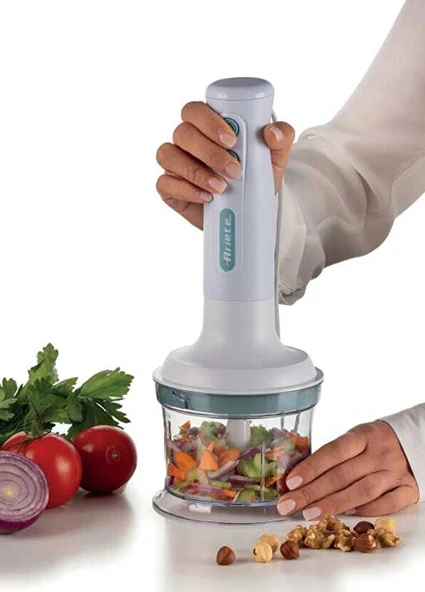 Ariete Breakfast Paslanmaz Çelik Bıçaklı Beyaz El Blender Seti - Resim 4