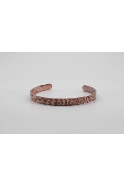 Kalem İşi Bakır Bileklik (6 mm) - %100 Saf Bakır